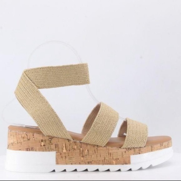 White & Cork Platform Sandal - Picture 2 of 6